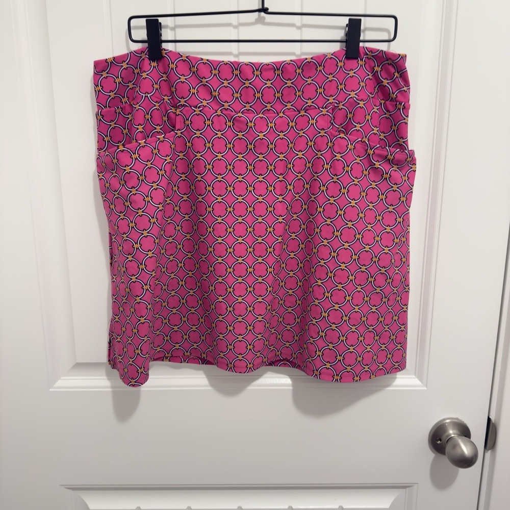 Jude Connelly Women's Bright Pink Circle Design Skort Size XL‎